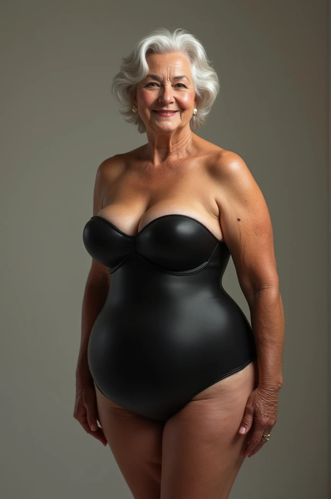 80 Jahre alte sexy granny big ass in black girdle - SeaArt AI