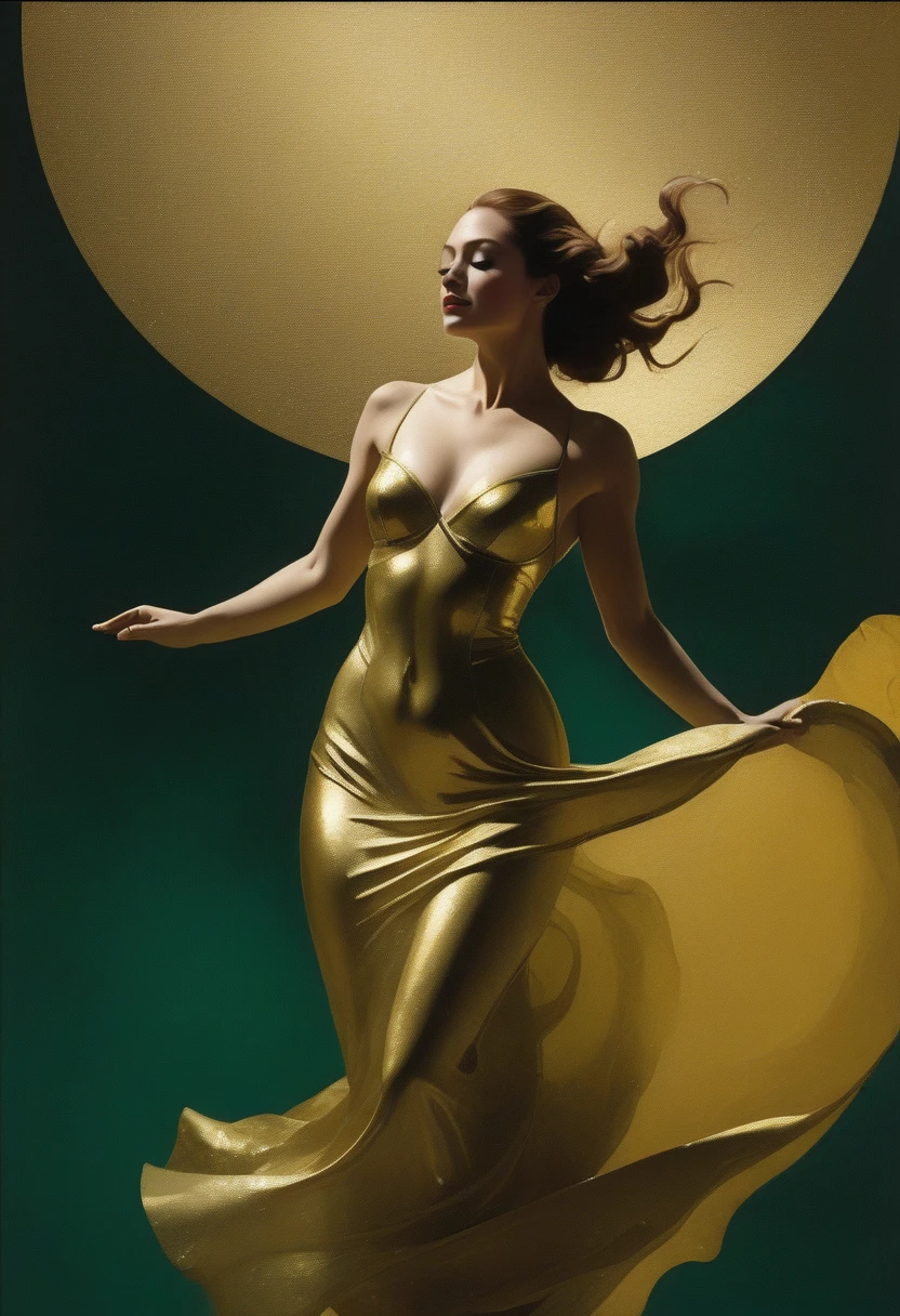 Abstract Nude Woman Painted in Gold and Green Paint, by Sam Spratt, Alberto Seveso and Dan McCaw, Behance Favorite, Behance. Polished, by William Berra, Best of Behance, by James Paick, by Alberto Seveso, Saatchi Art, Masterpiece; Behance HD, Kai Fine Art, Detailed Facial Structure. Non-Representational, Colors and Shapes, Expression of Feelings, Imaginative, Highly Detailed Dancing on the Crescent Moon with Transparent Veils, Imaginative Script, Director: Aaron Douglas, Director: Hugh Hughes, Nude Woman Dancing, Director: Robert Peak, Illustration!, Angus McBride, Inspired by Raymond Leech, Laurent Durieux, (Asaf Hanuka), Inspired by Art Frahm, Elegant Dance on You