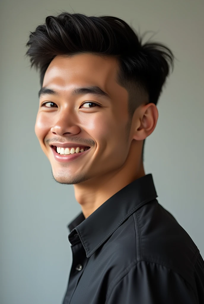 Asian man,27years,hot frat guy wearing a suit, open shirt, black suit jacket, black suit pants, showing off his body, defined abs and defined pecs, smirking, ultra realistic, shot with cinematic camera, high quality photography,, flash with softbox, 4k, Canon EOS R3, hdr, smooth, sharp focus, high resolution, award winning photo, 80mm, f2.8, bokeh, masterpiece realistic, best high quality,Real-life Photorealism, Raw Portrait Photography , There are abs, Differential crushing cap, rough breath, Black hair, Messy hair, modern, hyper HD, Masterpiece, curate, This photorealistic portrait combines the style of National Geographic., Capture every detail of his textured skin in 8k resolution. Leica digital SLR. (8K UHD、RAW Photography、Photorealistic Portrait Leica Digital SLR、Lifelike images) , sitting on floor, , slightly open mouth,