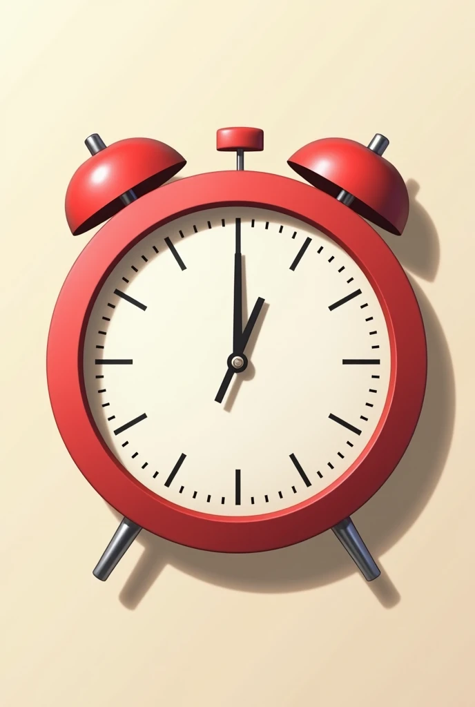 a simple red wall clock, Marking 11 o'clock in the morning , serious anime cartoon style