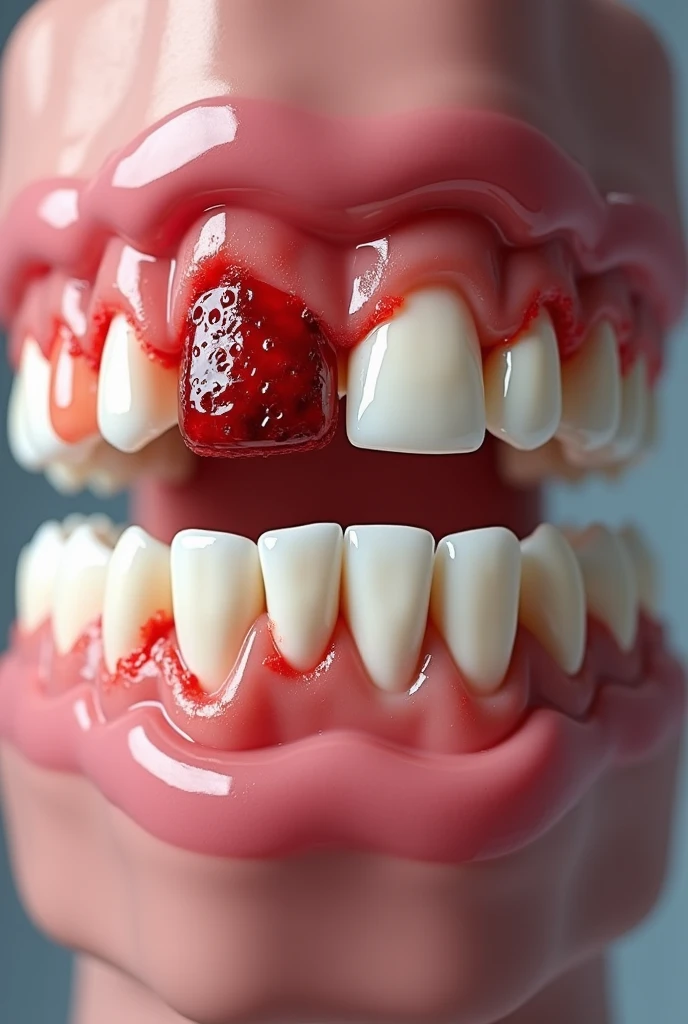 Realistic blood tooth