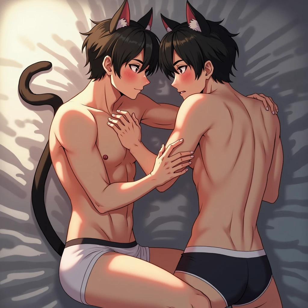 reg, regu, regu (made in abyss), correct anatomy, perfect anatormy, cub, cubs, shota, libido boy, pov, two anthro male white tigers with dark blue stripes, two times kogenta (Onmyou Taisenki), a pair of two kogenta (Onmyou Taisenki), two kogenta (Onmyou Taisenki), asshole, ass. Style image of a 16 year old boy lifting up another boy on his penis, lift up, lift, carry, kneel high up on lap, kneel high up on penis, penis shoved into ass, anal sex, ride penis, kneel on lap, hold onto stomach, lift up ass with both hands, kneeling on lap, kneel high on lap, fuck from below, kissing, kiss, deep kiss, lips fully on lips, mouth fully on mouth, face touching face, mouth on mouth, embrace, hug, grab waist, two anthro male white tigers with dark blue stripes, 2 anthro male white tigers with dark blue stripes, two anthros, two times the same character, the two anthro male white tigers with dark blue stripes are both clones of kogenta (Onmyou Taisenki), kogenta (Onmyou Taisenki), two male boys, multiple characters, Kogenta, Byakko no Kogenta, exactly 2 males and no one else, yaoi, gay, anal, anal penetration, anal sex, humping butt, penetrating butt, making love, penetration, uploaded to e621, perfect anatomy, correct anatomy, anatomically correct, 2 arms, 2 legs, 1 white tiger tail with dark blue stripes, erect, erection, long and thick genitalia, visible penis, large penis, trending on artstation pixiv, shota, shota boy, boyish, White hair, (white body with dark blue stripes), (pale white body with dark blue stripes), male people, Half immersed in water, ((Libido boy)), shota, cub, small boy, young, young boys, shota boys, cum out, cum, plump butt, below a tree, tree shade, intently look at each other, sweating, rough sex, hard sex, extreme sex, climax, excessive cum, cum everywhere, pained expression, sobbing, drooling, wild expression, drooling