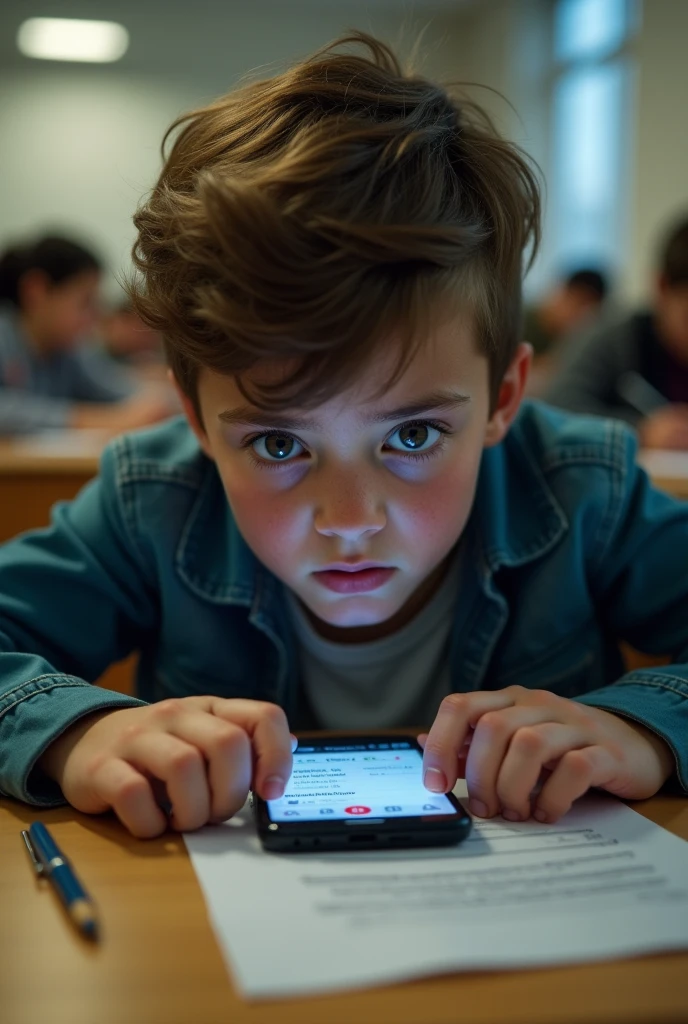 Student bring mobile phone without permission in the class room