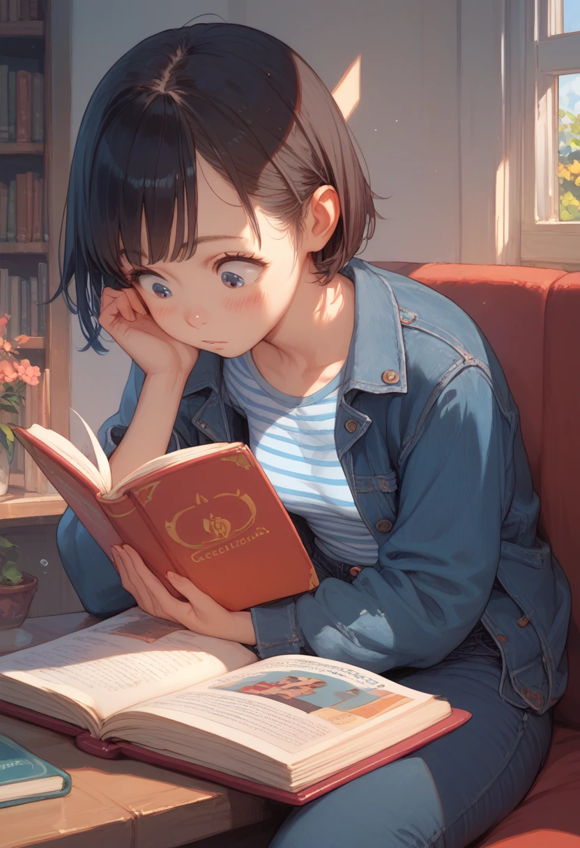 (best quality), (ultra detailed), (masterpiece), illustration, Wang Yichun, introverted, kind, reading, researching scientific phenomena, confused, afraid, newfound power" --auto --s2