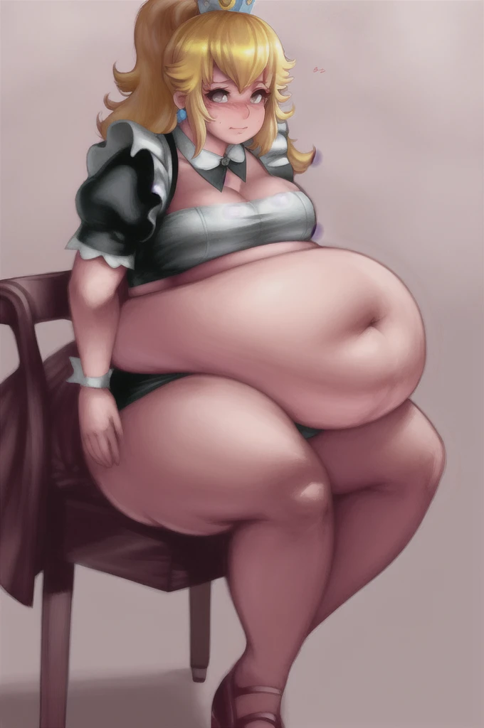 Hyperrealistic, realistic, full-HD, dynamic lighting,Samus Aran, blushing, embarrassed face, sexy girlfriend, red lipstick, blonde hair, long blonde hair, stuffed belly, big belly, round belly, very full belly, fat belly, flabby belly, obese, obese face, obese belly, (fat belly:1.4), obese arms, obese legs, (obese:1.4), massive breasts, huge breasts, breast expansion, biggest breasts, (big boobs;1.4), big boobs, huge tits, holding breasts, leaking milk, lactation, topless, no shirt, an enchanted forest background, glowing mushrooms，sparkling waterfalls，fantasy，Leonora Carrington，a fantasy forest，Hazy perspective，sunlight filtering through the trees，best quality, aroused, turned on, choker necklace, choker, topless, no clothing, naked, , ,