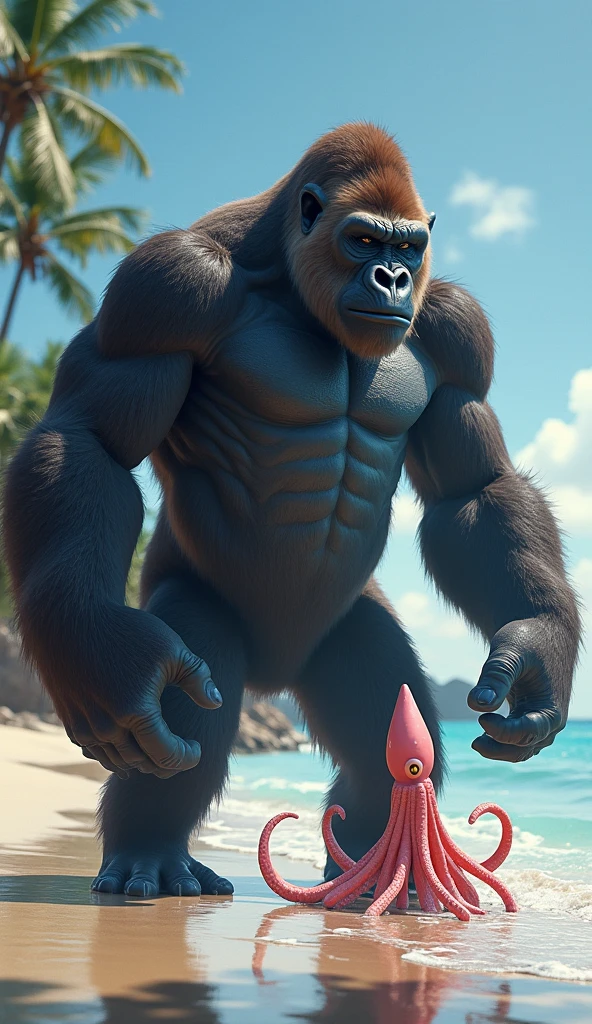 an athletic muscular male gorilla, naked, posing sensually, revealing his large erect penis, in a park, during the day, wet with semen, sweaty body, wearing a cap, well detailed, ultra detailed, NSFW, black fur, Whole body, big body