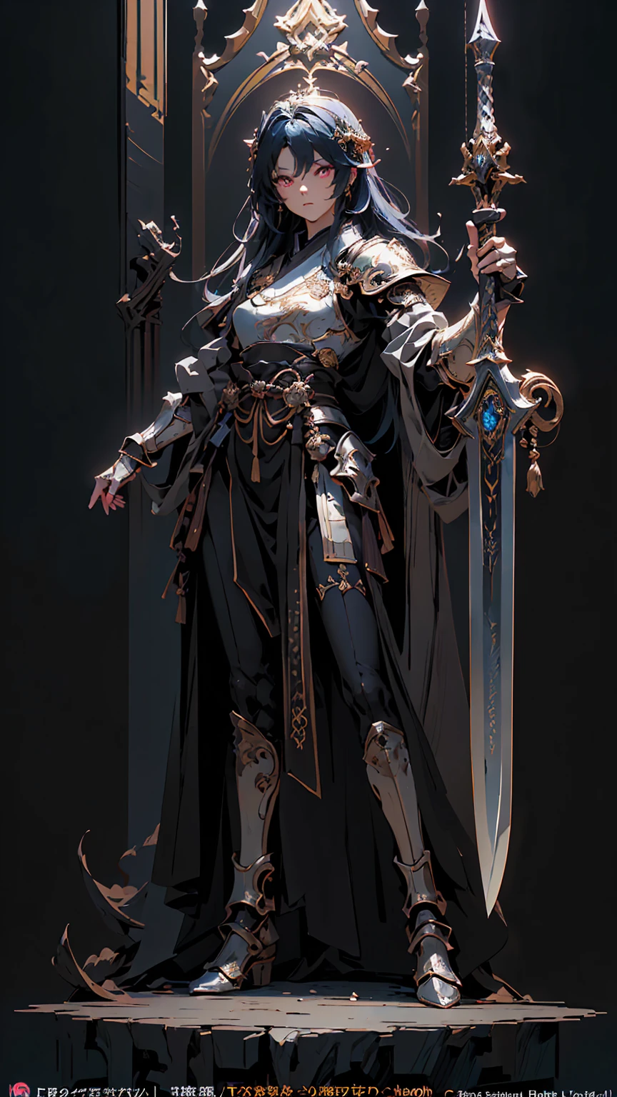 (((masterpiece,    best quality,  Details, 8k)))      Game Character Layout Showcase, (   1 girl). white+Gold Armor,    Stylish and Unique   . ((  Show off your weapons    :1.4)), Holy Scepter   . (masterpiece:1.2), (   best quality), 4K, 超 Details. (    Step by Step Design   , Layout Art:1.5), (Shining , Atmospheric lighting). Priestess, ((glove full hands)), ((( Exposed Armor :1.3))), Arm guard,      Legwear with Armor     , (((full_body_shot:1.4))). {  The Holy Temple   }. picnic、    Her Hair Color Is Pink    .、     Japanese horns on the head     、tensura、Shuna、Pink Eyes、  magic wand、 Japanese style、Priestess Style Armor 、whiteいマント