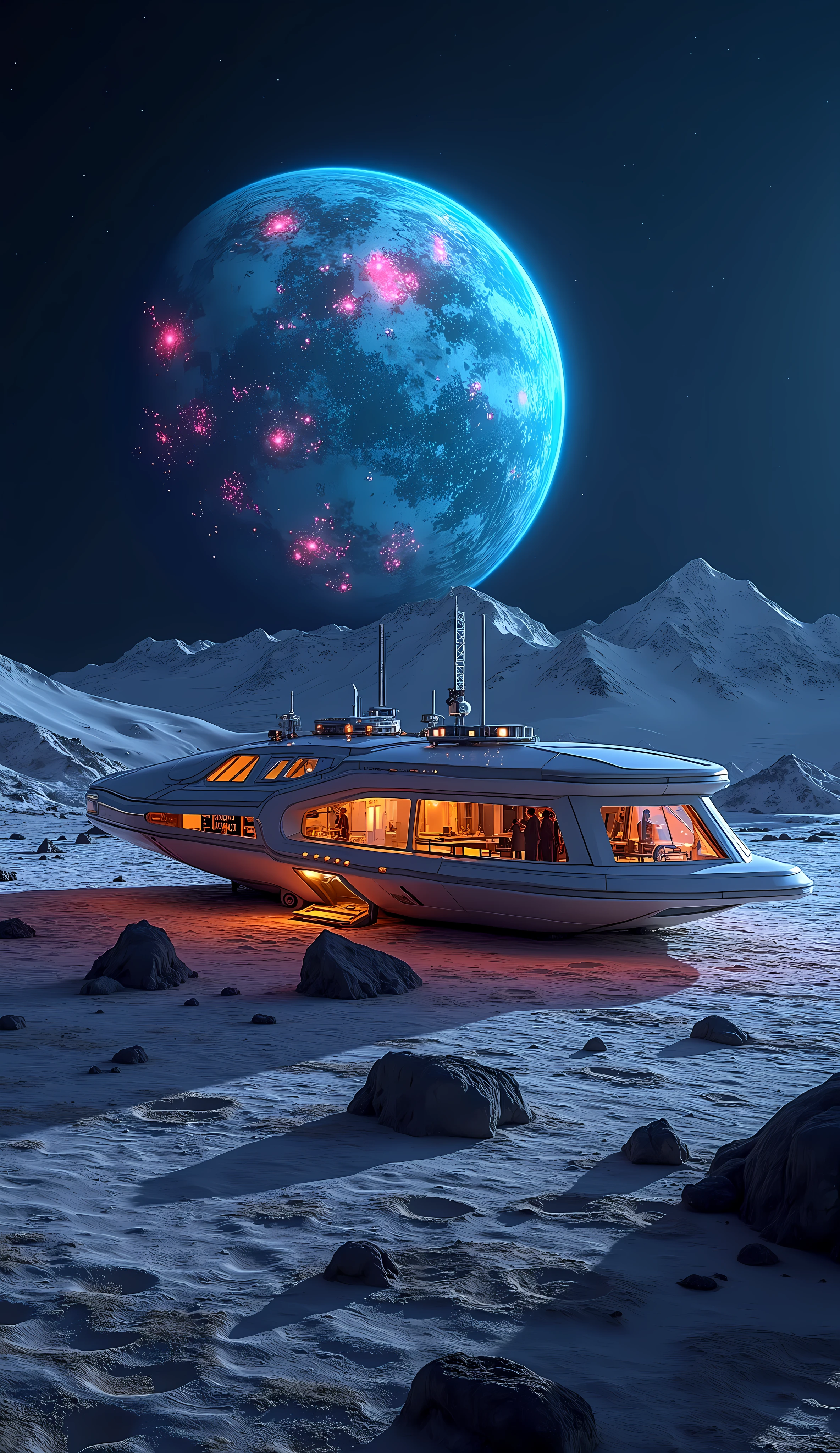  typography , Moon base, Beautiful Earth, break ( dub graffiti, "Moon base""Let's enjoy generating ""Let's create ‼ "), 