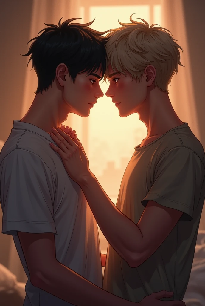 The poster features two male characters kissing.