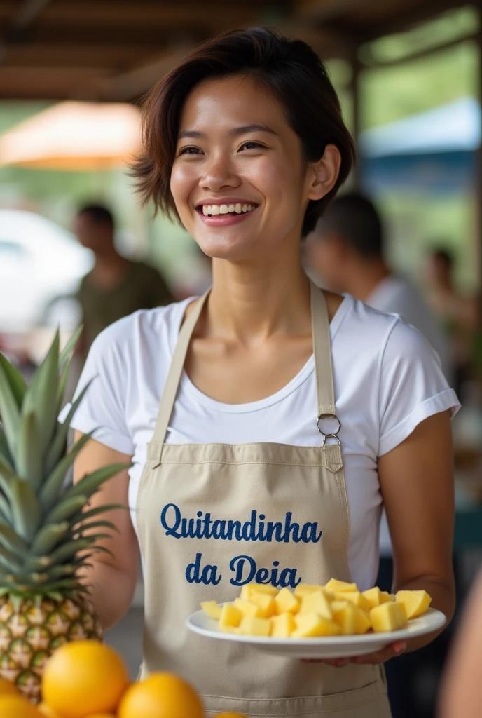 mulher de camisa azul segurando uma cesta de frutas em frente a um mercado, foto de retrato, by Judith Gutierrez, por Olivia Peguero, by Gina Pellon, por Silvia Pelissero, imagem de perfil, publicity photo, Karla Ortiz, Sistina, imagem de avatar, sandra, by Amélia Peláez, por Carla Wyzgala, imagem profissional