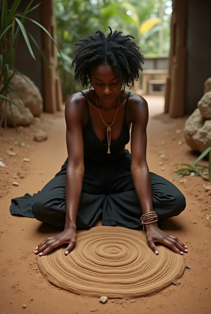 aerial shot, from behind, the back of a black woman falling a drop from an aromatic massage candle, with a drop falling on the back of a black woman, close up, album cover, ultra quality, masterpiece, candles, afrofuturism, afrofuturism fashion