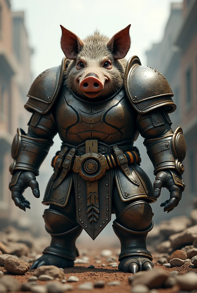 a pig ,armor ,Knuckle
