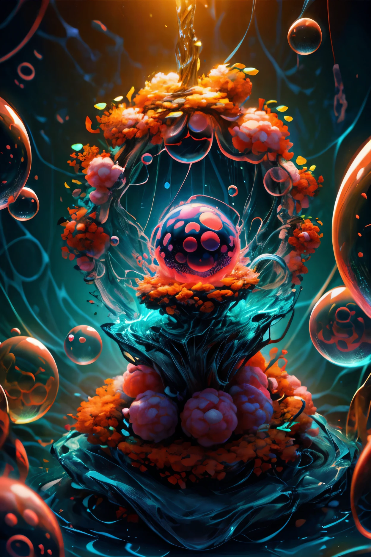 An amazing image of light emerging from colors in a psychedelic dream, shimmering glass morphing out of colors, bright neon and fluorescent colors,very bright, vibrant colors, perfectly formed and symmetrical reflective bubbles and spheres, attention to detail with these beautiful bubbles and spheres, Extreme Hallucinations in a gorgeous piece of psychedelic digital artwork, Stunning, pixel art, tripped out colors, 4d mandelbulb psychedelics, glass like psychedelic landscape, intricate rainbow environment, psychedelic underwater brightness and glow with neon colors, glowing colors twist inside of translucent glass spheres and bubbles with light and color reflecting off of both in bright fluorescent colors, psychedelic trip, fluorescent and neon aesthetic, psychedelic vibrant colors, bright psychedelic paint splattered backgrounds,swirling spirals and vortex, bright vibrant colors popping out from 3d glass spheres, Rotational Symmetry, Pixel Assets, Portrait photography, Surrealism, Photorealistic, Hyperdetailed, Glass Morphism, Digital Art, Sparkle, Optical Illusion, Glowing Light, Reflective Light, Overexposure, Backlighting, Depth Of Field, Spheres and bubbles show perfect Symmetry, UHD, High Details, High Quality, Super Detailed, Full Focus, Awe inspiring, Shockingly unique wallpaper art, Breathtaking, Indescribably Beautiful, Heaven sent images, Best Quality, Award Winning, Masterpiecea psychedelic digital art,ultra-detailed vibrant fluorescent neon colors,intricate rainbow glass-like environment,shimmering glass bubbles morphing out of swirling colors,glowing light and reflection,4d mandelbulb psychedelic landscape,bright overexposed backlighting with depth of field,award winning masterpiece,pixel art,portrait photography,photorealistic,hyperdetailed,glass morphism,sparkle,optical illusion,rotational symmetry,best quality,8k,ultra-fine detailsA close up of beautiful bubbles floating on top of each other, LSD, DMT imagery. octane render, psychedelic droplets