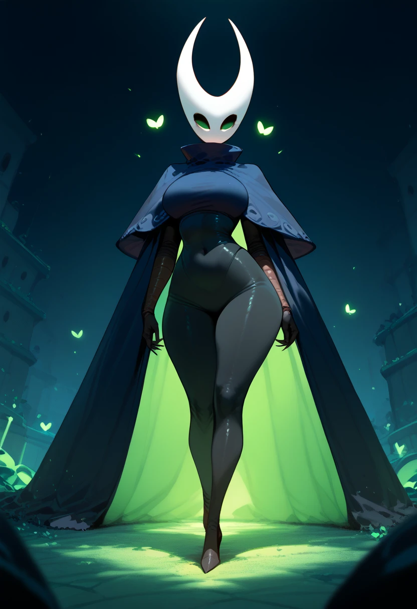 Hollow knight PornoQueen Full Body hair green eyes glowing