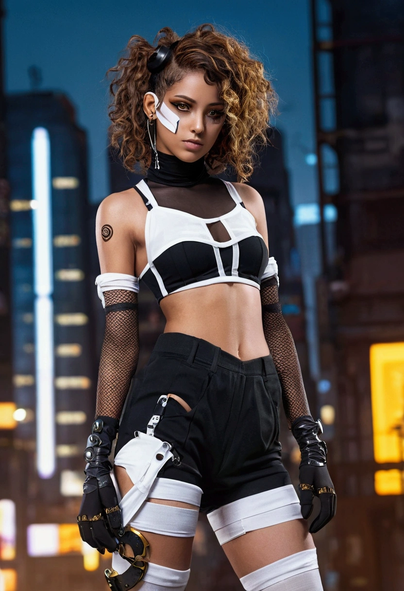 latex silk jumpsuit, (black and white jumpsuit), cyberpunk tech jumpsuit,