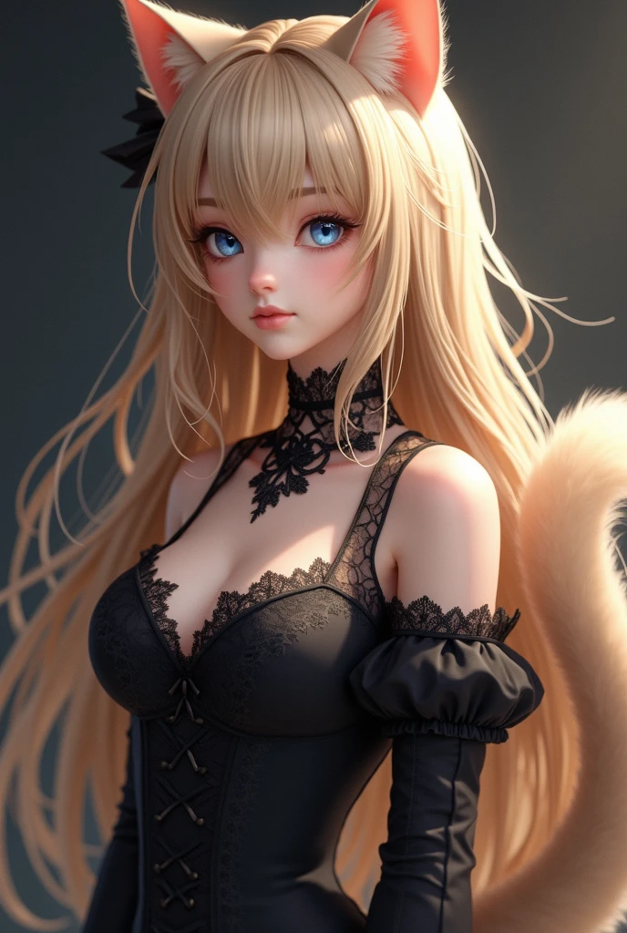 manga style portrait of an extremely beautiful female with long white hair and red eyes smiling sinisterly, wearing a black costume with white details, hand pointing at her mouth in the shape of a smiley face against a dark background, in the style of manga art by Sui Ishida; close-up shot from a low angle view in low light, with a white glow on pale skin 