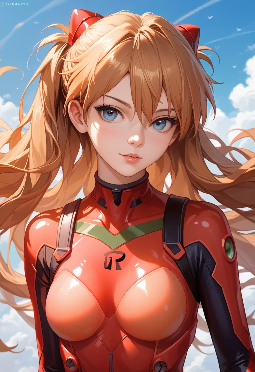 score_9,score_8_up,score_7_up,source_anime,masterpiece,best quality,absurdres,highres,very aesthetic,ray_tracing,
1girl,beautiful face,
souryuu_asuka_langley,bodysuit,