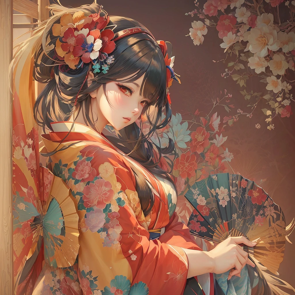 high resolution, unparalleled work of art, Perfect artwork, absurderes, rzminjornada, vectorial art, work of art)(kimono, anthropo Peludo)logo mark, round-cropped,
