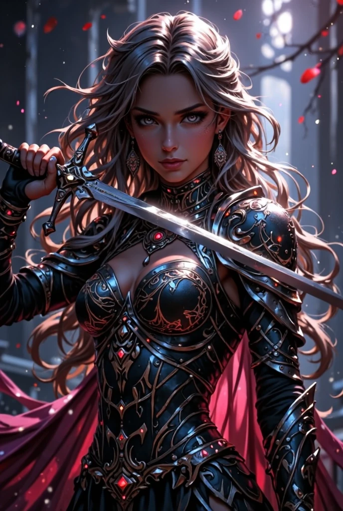 official art, unity 8k wallpaper, ultra detailed, beautiful and aesthetic, High quality, beautiful, masterpiece, best quality,
1 queen,sword , (zentangle, mandala, tangle, entangle:0.6)