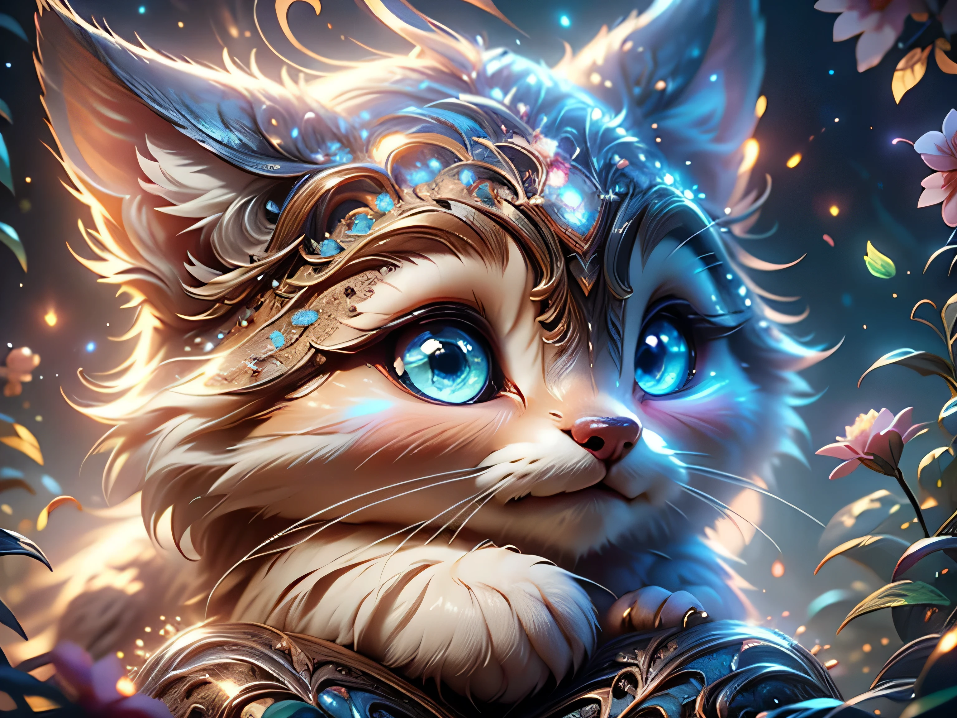 Magical Fantasy Creature, (Best Quality, Masterpiece, Representative Work, Official Art, Professional, Super Detailed, 8k:1.3), (Photorealism:1.2) Super Cute, Big Eyes, Soft, Soft Nose, Fluffy, Two-Toothed Smile, Coala in Natural Background, Realistic, Beautiful, Stars in Eyes, Soft Volumetric Light, (Backlight:1.3), (Cinematic:1.2), Intricate Details, (ArtStation:1.3), --auto --s2