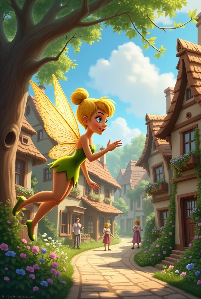 Tinkerbell in a forest