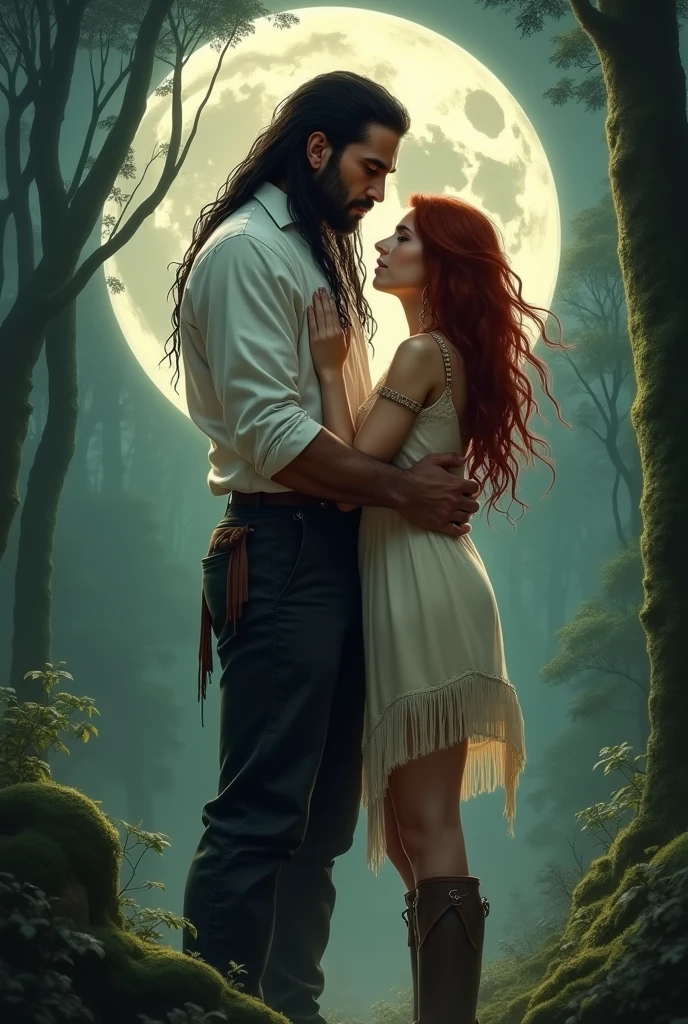 Kitsune Girl and Her Owner, a dark and muscular man