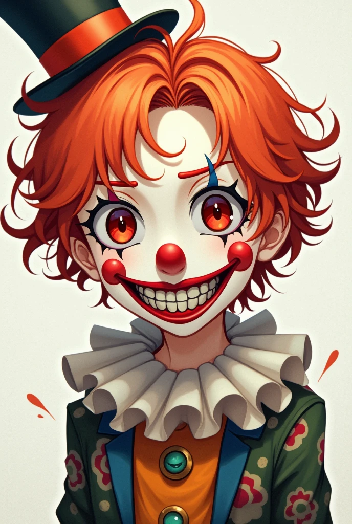 Face clown body、Clown with red nose