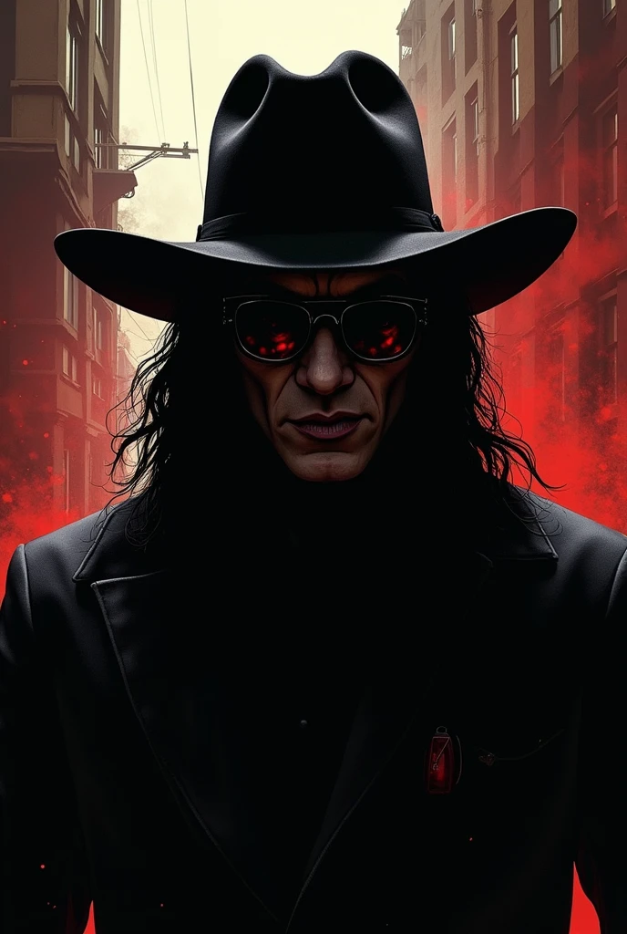 1boy, <lora:Caleb:0.8> black hat, red eyes,glowing eyes, black coat, long hair,close-up, <lora:Dark Pony:0.8> Dark style, score_9, score_8_up, score_7_up, score_6_up, score_5_up,