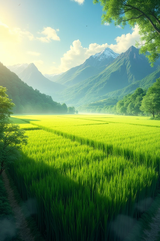 Rice field - SeaArt AI
