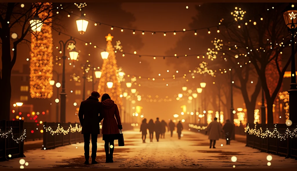 Christmas illuminations for two people