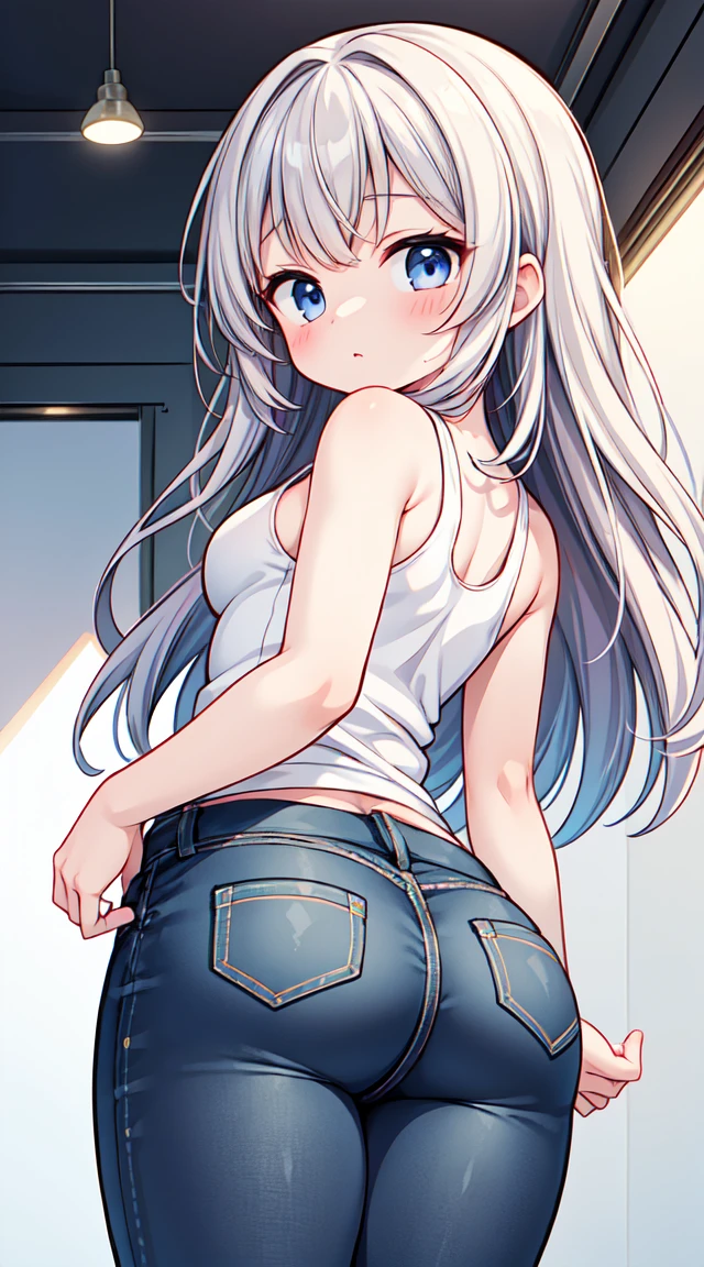 Masterpiece, Best Quality, beautiful detailed eyes, kud, <lora:kud_lora-000010:1.0>, tshirt, denim shorts