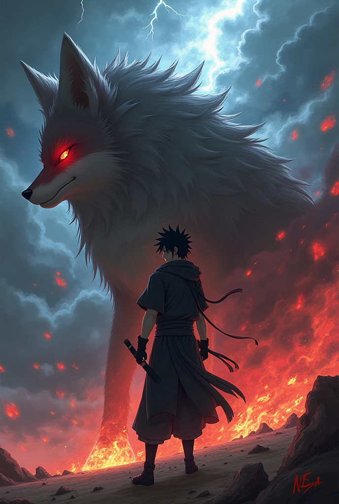 A man standing in a dark room, les yeux vitreux et le regard de loup, rushing towards the man with hostility, ,32K, Best quality, Masterpiece, super detail, High Details by Jidaimono Anime Style