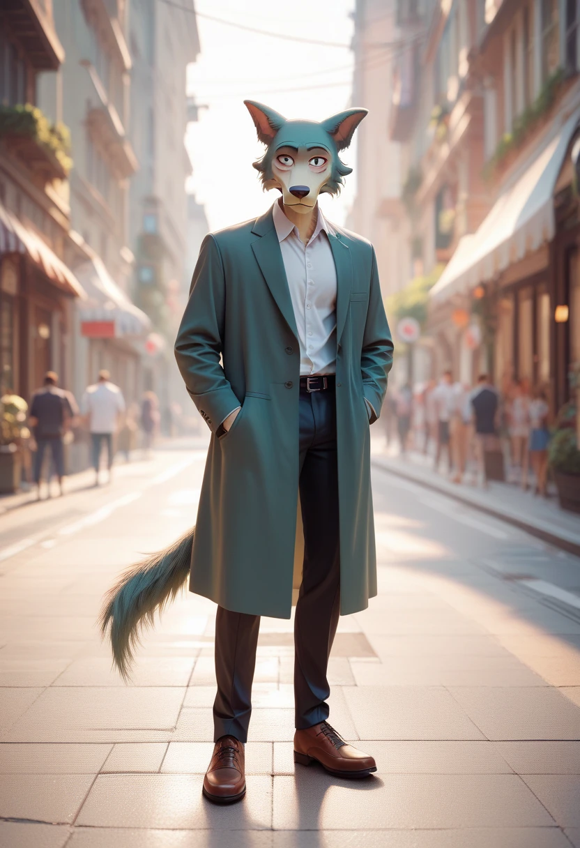 legoshi from beastars, full body, looking the viewer 