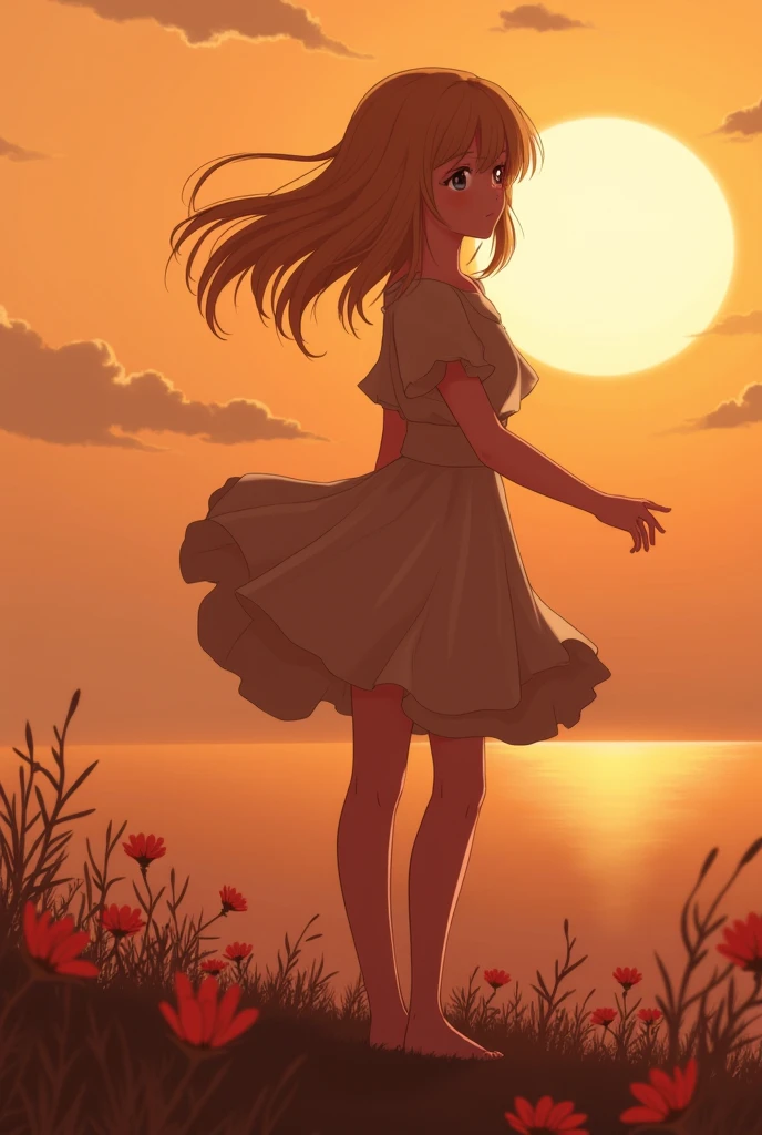 girl，sunrise