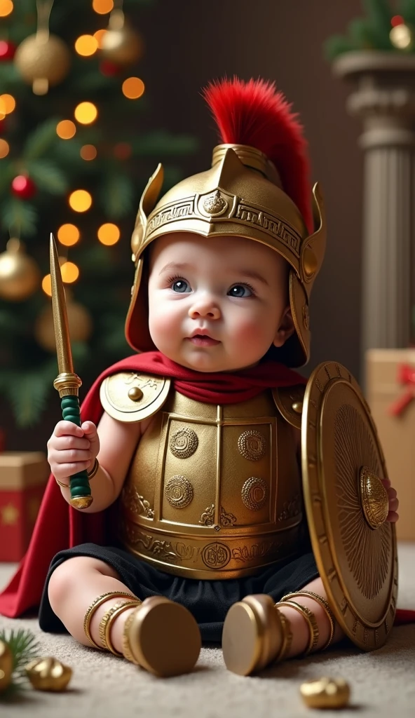 a boy dressed as a knight sitting on the floor, vestidos com roupas romanas, vestido com armadura romana, segurando seu tridente, posando como um cavaleiro, gladiador romano, Roman legionary, vestido como um cavaleiro, roman centurion, Atividade com luta em espadas, posando com uma espada, inspirado em Pogus Caesar, Toga romana., vestido com armadura espartana