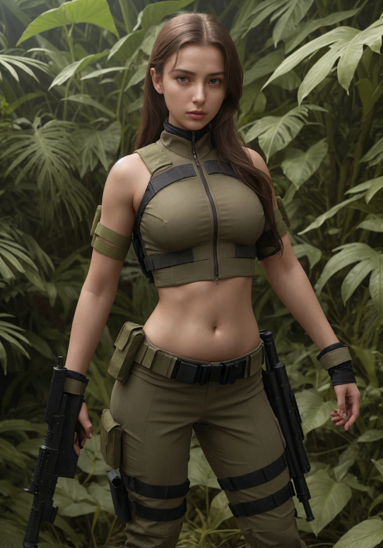 <lora:betterCuteAsian03:0.3>, woman posing for a photo,(wearing tomb_rider_cosplay_outfit:1.3),
good hand,4k, high-res, masterpiece, best quality, head:1.3,((Hasselblad photography)), finely detailed skin, sharp focus, (cinematic lighting), collarbone, night, soft lighting, dynamic angle, [:(detailed face:1.2):0.2],(((exploring))), outside,     <lora:tomb_rider_cosplay_outfit:0.5>