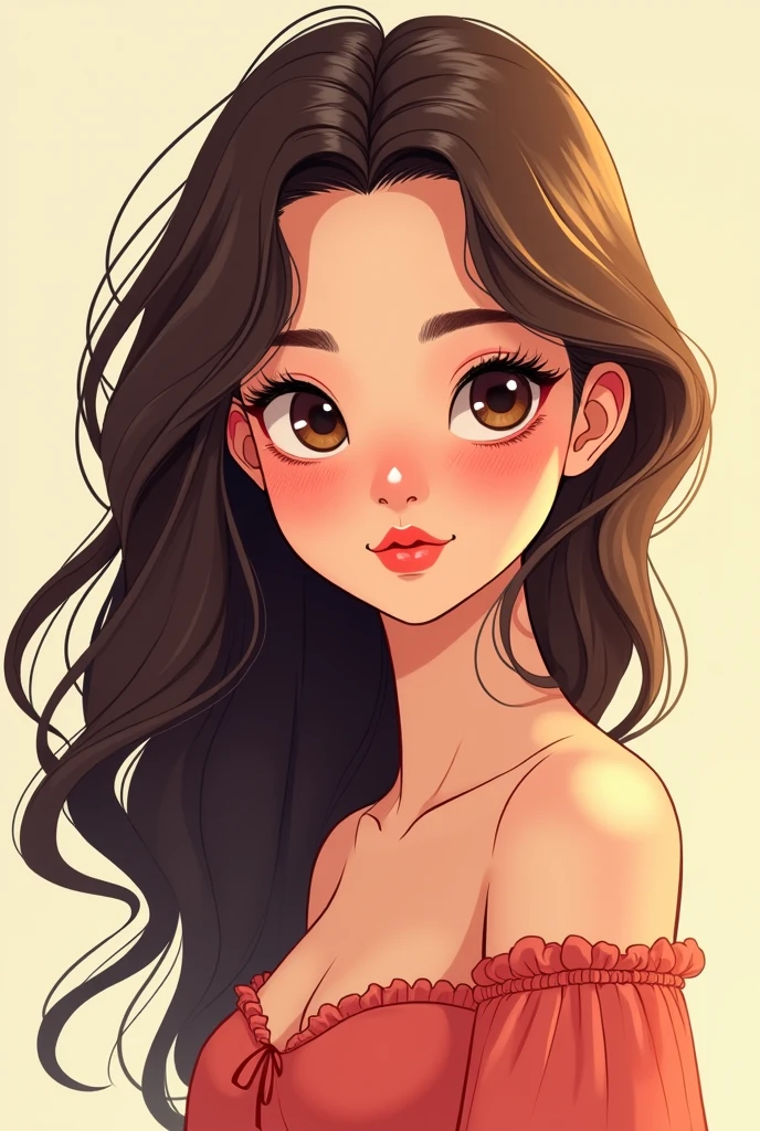**Height:** 5’6”
- **Weight:** 130 lbs
- **Type of body:** Average build, slightly soft but healthy.
- **Appearance:** Attractive in a quiet, understated way; often seen in comfortable, practical clothing.
- **Any birthmarks or scars:** A small, faint scar on her chin from a childhood accident.
- **Posture:** Straight but relaxed, a reflection of her inner calm.
- **Unique mannerisms/gestures/sounds of voice:** Soft-spoken but clear, often pauses to think before speaking.
- **Scars or handicaps (physical and mental and emotional):** None significant.
- **Complexion:** Fair, with a slight rosiness to her cheeks.
- **Eye color:** Hazel
- **Jawline:** Soft, slightly rounded.
- **Lips:** Full, with a natural pink hue.
- **Mouth:** Small, with a slight upturn at the corners, giving her a naturally kind expression.
- **Eyebrows:** Thin, slightly arched.
- **Face:** Oval-shaped, with soft features.
- **Ears:** Small, close to her head.
- **Nose:** Small and slightly upturned.
- **Neck:** Average length, graceful.
- Breast. Large, large cleavage 
