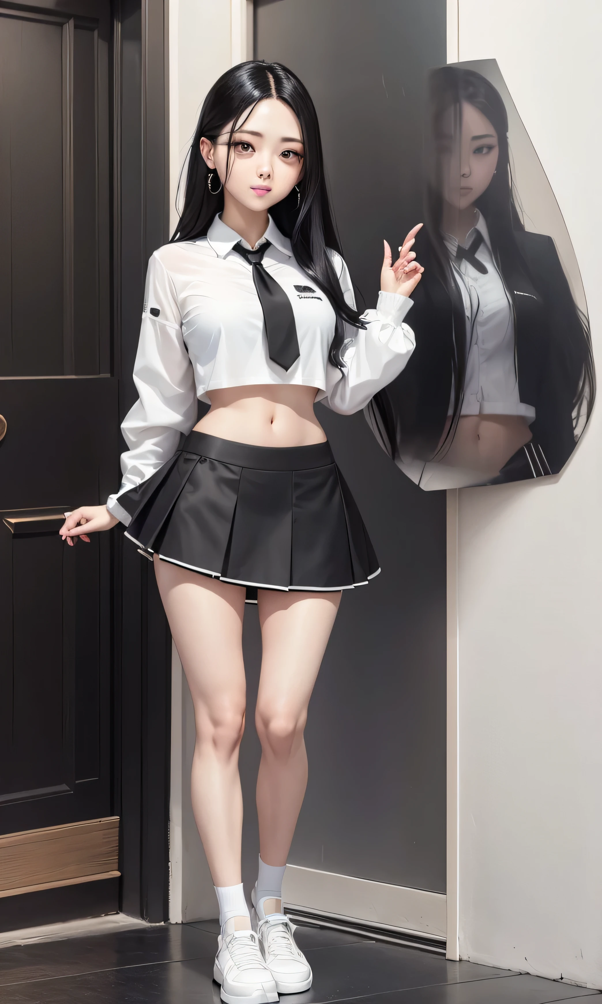 panties,maid uniform,nsfw,flushed cheeks,intricate underwear,(((lift up skirt))),embarrassed,look down on,from below,masterpiece, extremely fine and beautiful