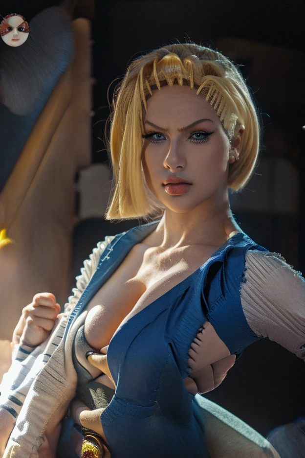 1girl, portrait of shot of re4ashley, park, flowers, volumetric lighting, best quality, masterpiece, intricate details, tonemapping, sharp focus, hyper detailed, trending on Artstation, realistic,blonde hair,tight dark blue dress,erotic smile,Sweaty, wet,oiled body