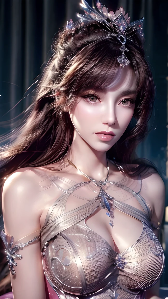 最high quality, masterpiece, High resolution, One girl, Porcelain Dress, hair accessory, necklace, jewelry, Beautiful Face, On the body, Tyndall effect, Realistic, Dark studio, Edge lighting, Two-tone lighting, (Skin with attention to detail: 1.2), 8k UHD, Digital SLR, Soft Light, high quality, Volumetric Light, Frank, photograph, High resolution, 4K, 8k,