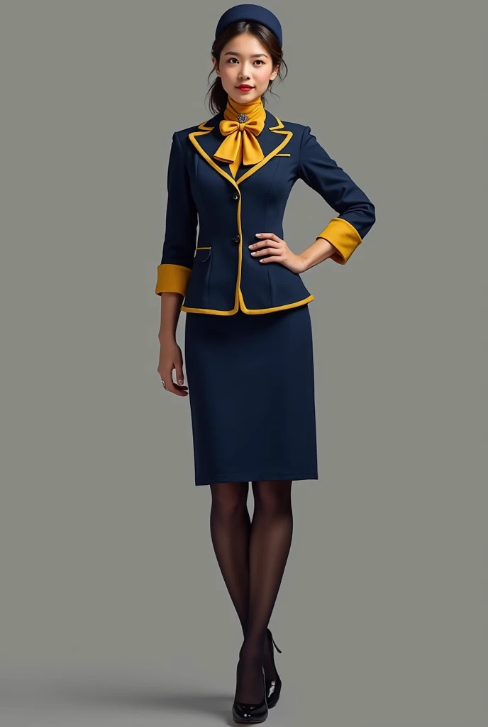 The design of the female bus hostess uniform allowing it to fit any ...