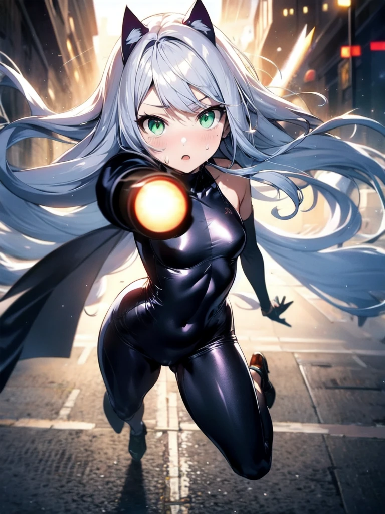Sofia's costume is designed to embrace her stealth and invisibility. She wears an all-black suit made of a specialized material that allows her to blend seamlessly with her surroundings, rendering her invisible to the naked eye. The fabric has a slight sheen that adds an aura of mystery and intrigue.

To complement her look, she wears lightweight, dark-colored boots that allow her to move with swift and silent steps, perfect for sneaking up on enemies or escaping from dangerous situations.