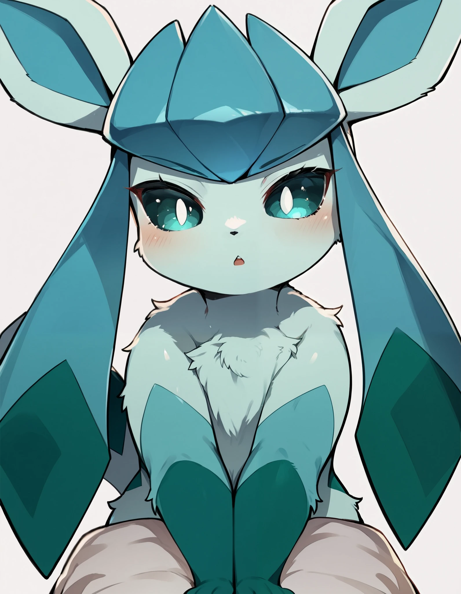 score_9, score_8_up, score_7_up, score_6_up, source_anime, rating_safe, Glaceon, Pokemon, furry female, POV,