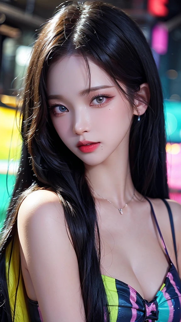 Cleavage, Volumetric lighting、Highly detailed face、One girl、dark、Deep Shadow、Low Key、Cowboy Shot、(Formula Services:1.4)、Hair length、Gray Hair、naked