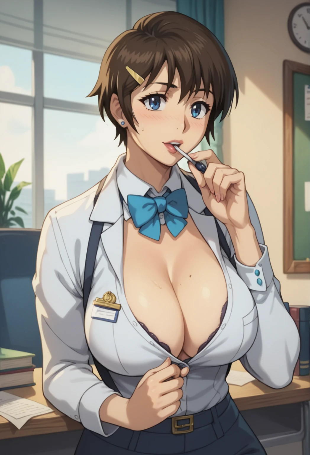 Shimizu_ Kaoru: Major S5 OVA
Clip Skip : 2

default :1 girl,Shimizu_Kaoru, short hair, brown hair,Blue eyes, big breasts

The main protagonist of La Mayor , but the images are much harder to find than I thought.

 big breasts