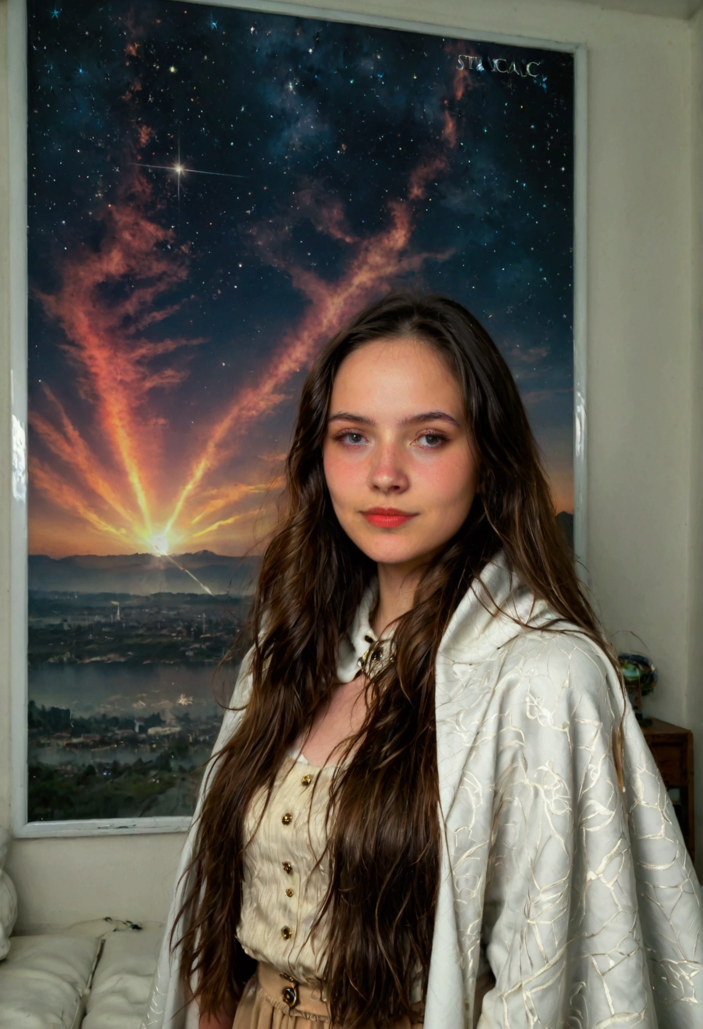 photo of N4ncyAc3_HM-130, middle-aged, a woman, perfect hair, (modern photo), wearing long sleeve sweater, long pants, 70mm short telephoto (analog, cinematic, film grain:1.3), Gas Giant Sky Platform, Floating platform in a gas giant with atmospheric views., detailed eyes, professional pose, (epiCPhoto), (looking at viewer:1.1), (cinematic shot:1.3), (natural style lighting), <lora:add_detail:0.5>