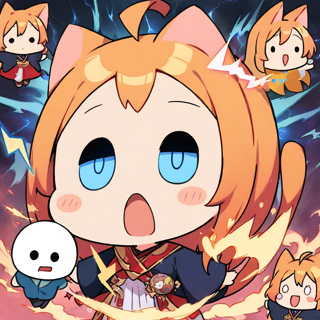 digitalart、Fire Spirit、Yuru Chara Style、Laugh、Wearing a bell