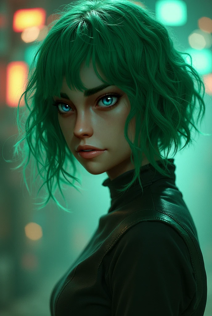 O Poder do Sex Appeal, short green hair, evil heat