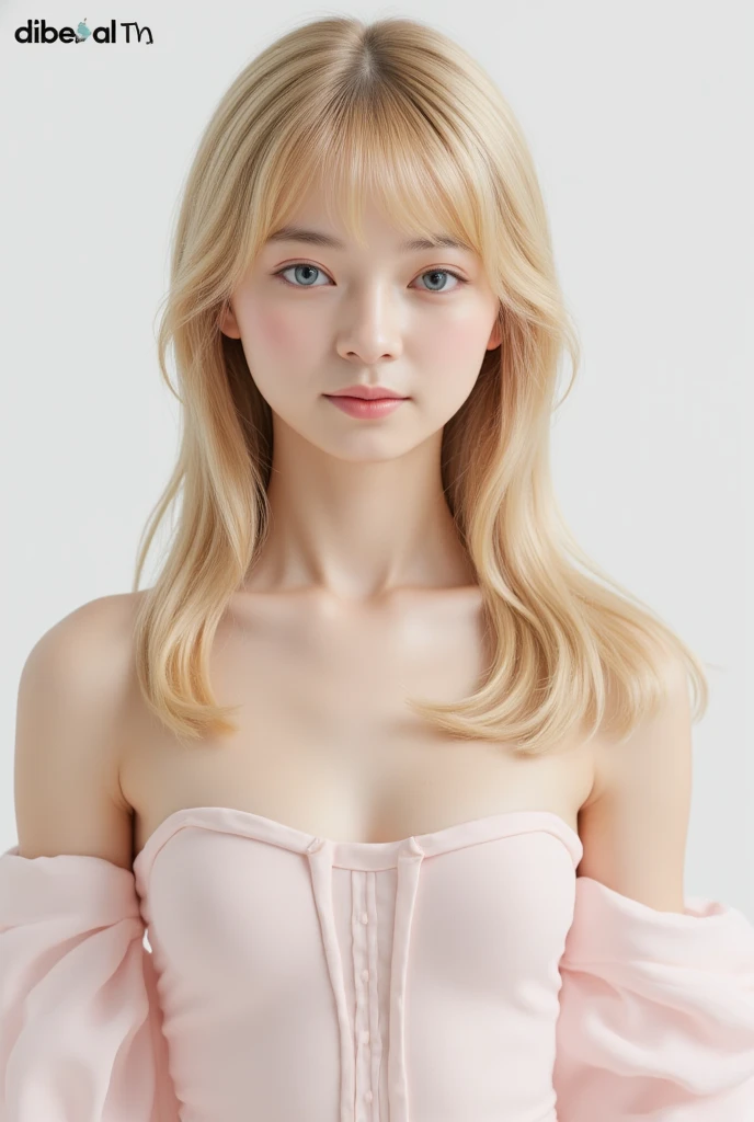 /imagine
A digitally crafted 3D render of a 21-year-old enchanting ballerina, radiating ethereal beauty and elegance. Her luminous golden hair cascades down her back in smooth waves, framing her delicate, porcelain-like complexion with a gentle glow. Her small, refined face is framed by long, slender lashes and rosy pink lips. Her clear, piercing blue eyes sparkle with an inner light, reflecting her focused determination. Her svelte, graceful figure dons a fitted, off-shoulder leotard, revealing a toned, dancer's physique. She stands in