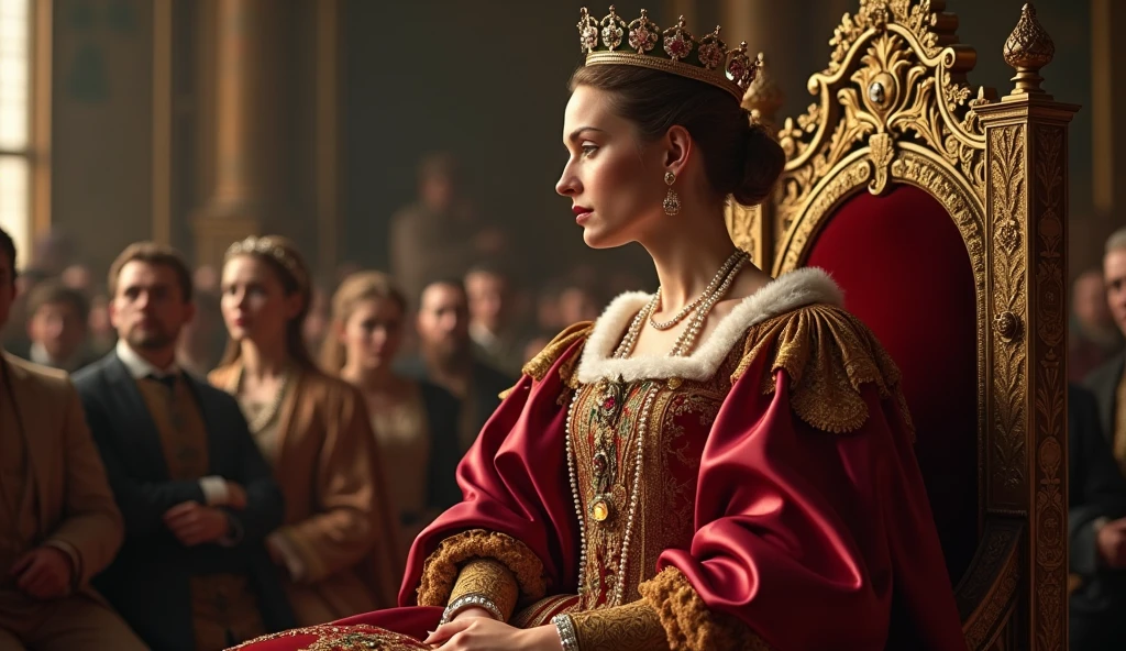 Queen with people